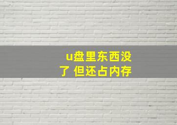 u盘里东西没了 但还占内存